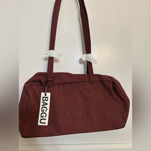NWT Baggu Nylon Bowler Bag Color Mahogany - Picture 4 of 4